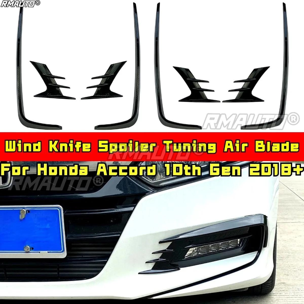 Для Honda Accord 10-го поколения 2018 + комплект кузова, спойлер для ветрового ножа, тюнинг, воздушное лезвие, передний бампер, боковой разветвитель, автомобильные аксессуары 
Для Honda Accord 10-го поколения 2018 + комплект кузова, спойлер для ветрового ножа, тюнинг, воздушное лезвие, передний бампер, боковой разветвитель, автомобильные аксессуары