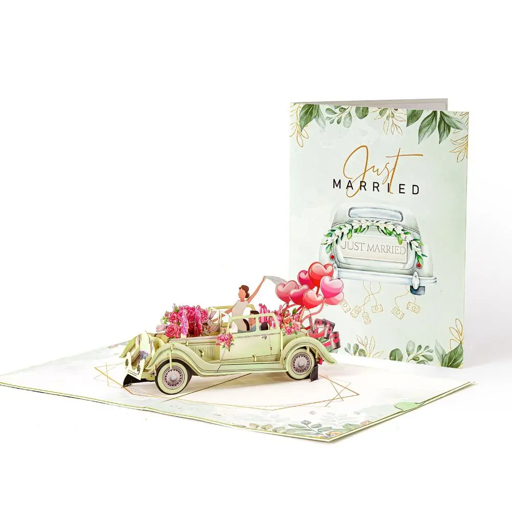 Just Married Wedding Card 3D Pop-Up Floral Watercolor Cover Gift Card Foldable Romantic Invitation Card For Engagement Wedding
Just Married Wedding Card 3D Pop-Up Floral Watercolor Cover Gift Card Foldable Romantic Invitation Card For Engagement Wedding