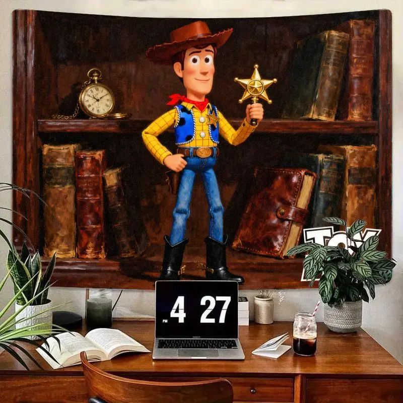 1 шт., гобелен Disney Pixar Toy Story Woody, настенное искусство шерифа, декор в общежитии для детской комнаты, фон книжного шкафа с героями мультфильмов, подарок из полиэстера f
1 шт., гобелен Disney Pixar Toy Story Woody, настенное искусство шерифа, декор в общежитии для детской комнаты, фон книжного шкафа с героями мультфильмов, подарок из полиэстера f