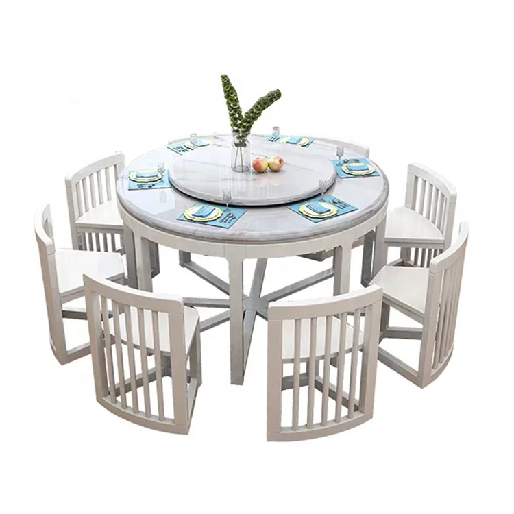 #Marble dining table and chair combination round dining table turntable
#Marble dining table and chair combination round dining table turntable