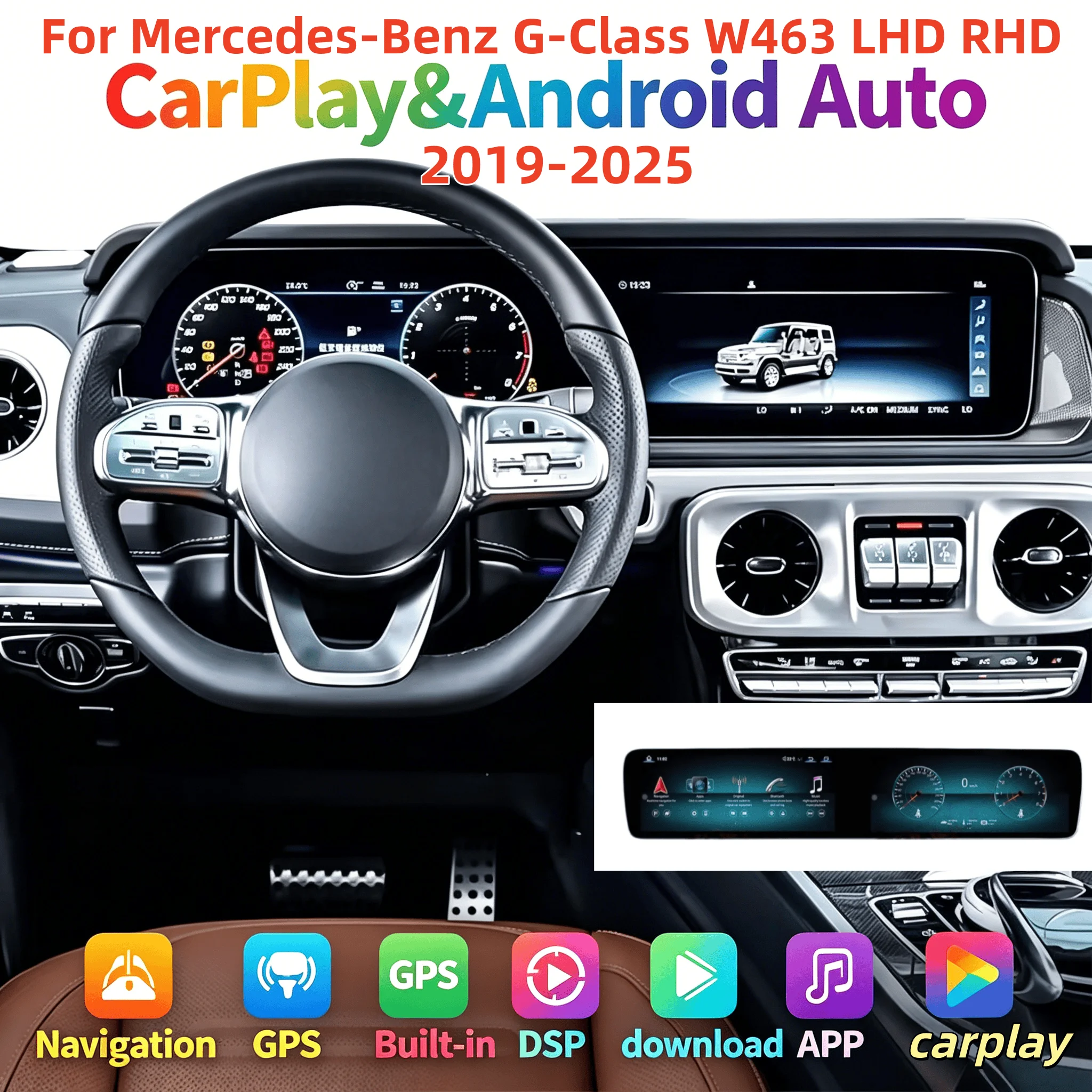 Multimedia GPS Navi For Mercedes-Benz G-Class W463 2019-2025 Android Car Auto Radio 24.6" Dual Screen Stereo Player DSP Carplay
Multimedia GPS Navi For Mercedes-Benz G-Class W463 2019-2025 Android Car Auto Radio 24.6" Dual Screen Stereo Player DSP Carplay