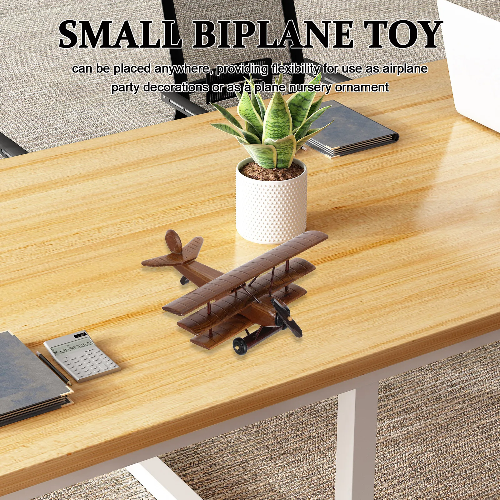 Hand-Carved Solid Wood Biplane Ornament Retro Vintage Airplane Decor for Desk Shelf Wall Nursery Office Aviation Enthusiasts
Hand-Carved Solid Wood Biplane Ornament Retro Vintage Airplane Decor for Desk Shelf Wall Nursery Office Aviation Enthusiasts