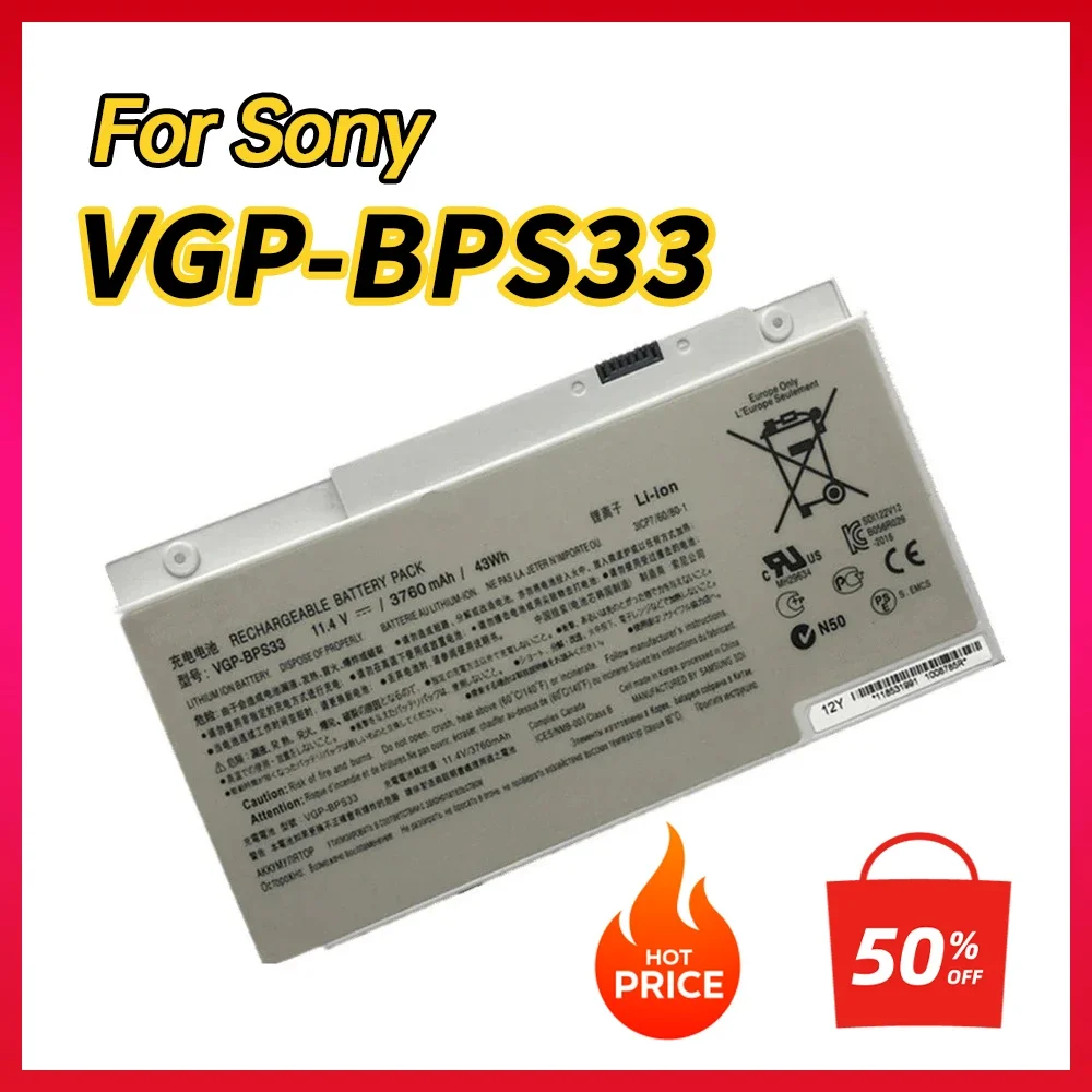 100% New VGP-BPS33 Laptop Battery For Sony SVT-14 SVT-15 SVT14113CVS SVT141290X SVT1511M1E SVT141C11L SVT151A11M SVT14126CXS
100% New VGP-BPS33 Laptop Battery For Sony SVT-14 SVT-15 SVT14113CVS SVT141290X SVT1511M1E SVT141C11L SVT151A11M SVT14126CXS