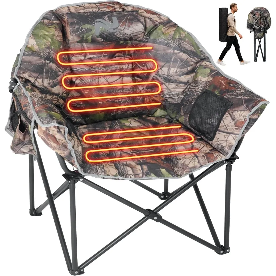 Негабаритный портативный складной стул с подогревом для улицы с мягким сиденьем для кемпинга, патио, спорта на открытом воздухе и пикников, сверхмощный, 500 фунтов
Негабаритный портативный складной стул с подогревом для улицы с мягким сиденьем для кемпинга, патио, спорта на открытом воздухе и пикников, сверхмощный, 500 фунтов