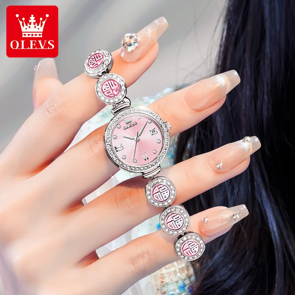 OLEVS Luxury Quartz Watch for Women Elegant Stainless Steel Womens Watches Gifts Waterproof Fashion Bracelet Simple Ladies Watch
OLEVS Luxury Quartz Watch for Women Elegant Stainless Steel Womens Watches Gifts Waterproof Fashion Bracelet Simple Ladies Watch