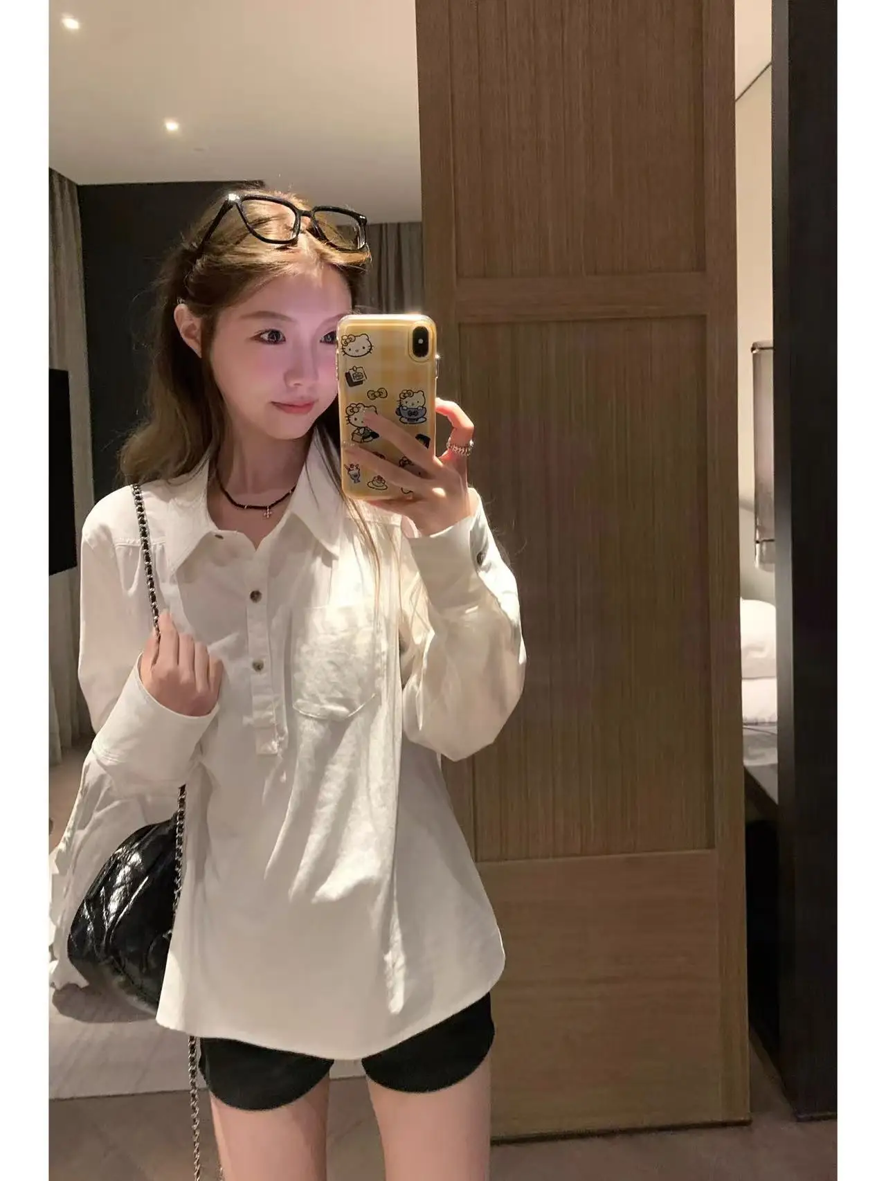 Sun Protection Women's Shirt Embroidered Long Sleeve Three Button Classic American Retro Style Simple Design Versatile White
Sun Protection Women's Shirt Embroidered Long Sleeve Three Button Classic American Retro Style Simple Design Versatile White