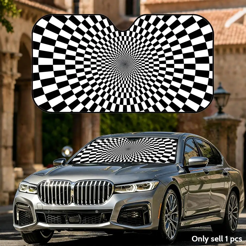 Optical Illusion Sun Visor Aluminum Foil Windshield UV Protection Heat Insulation Cover Foldable Reusable Sun Visor Shade
Optical Illusion Sun Visor Aluminum Foil Windshield UV Protection Heat Insulation Cover Foldable Reusable Sun Visor Shade