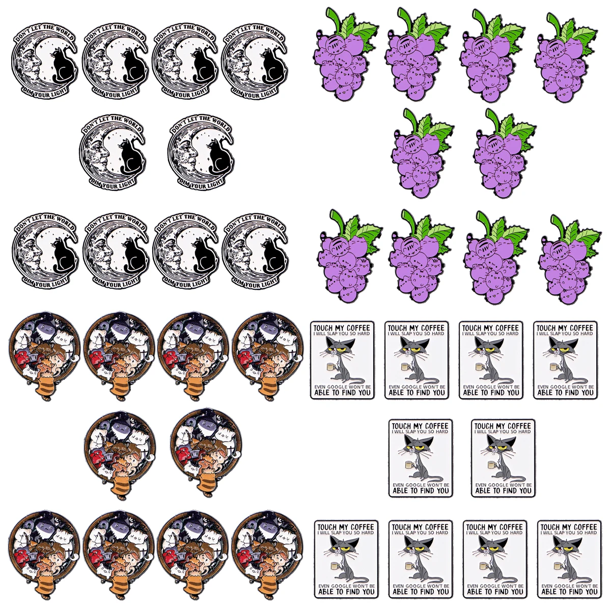 10 шт., эмалированная булавка с милым котом, значок с мультяшными животными на рюкзаке, булавки для лацканов, броши из фильмов для курток, аксессуары для косплея
10 шт., эмалированная булавка с милым котом, значок с мультяшными животными на рюкзаке, булавки для лацканов, броши из фильмов для курток, аксессуары для косплея