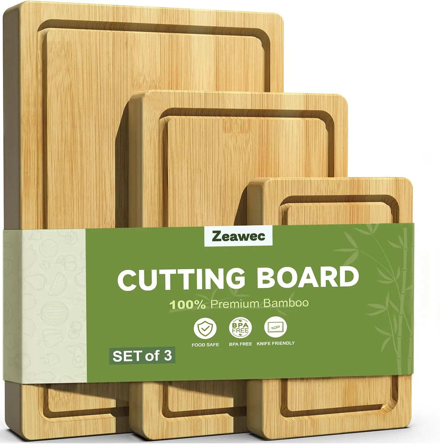 3-Piece Set Bamboo Cutting Board for Kitchen - Crack-Resistant Wood Chopping Boards with Deep Juice Grooves, Pre-Oiled Butcher B
3-Piece Set Bamboo Cutting Board for Kitchen - Crack-Resistant Wood Chopping Boards with Deep Juice Grooves, Pre-Oiled Butcher B