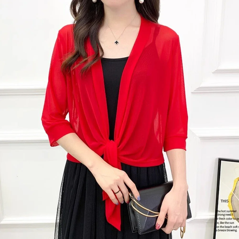 As Shown In The Picture Women Sheer Shiny Lace Up Jacket Thin Sexy Sunscreen Crop Top Cardigan Female No Elasticity
As Shown In The Picture Women Sheer Shiny Lace Up Jacket Thin Sexy Sunscreen Crop Top Cardigan Female No Elasticity