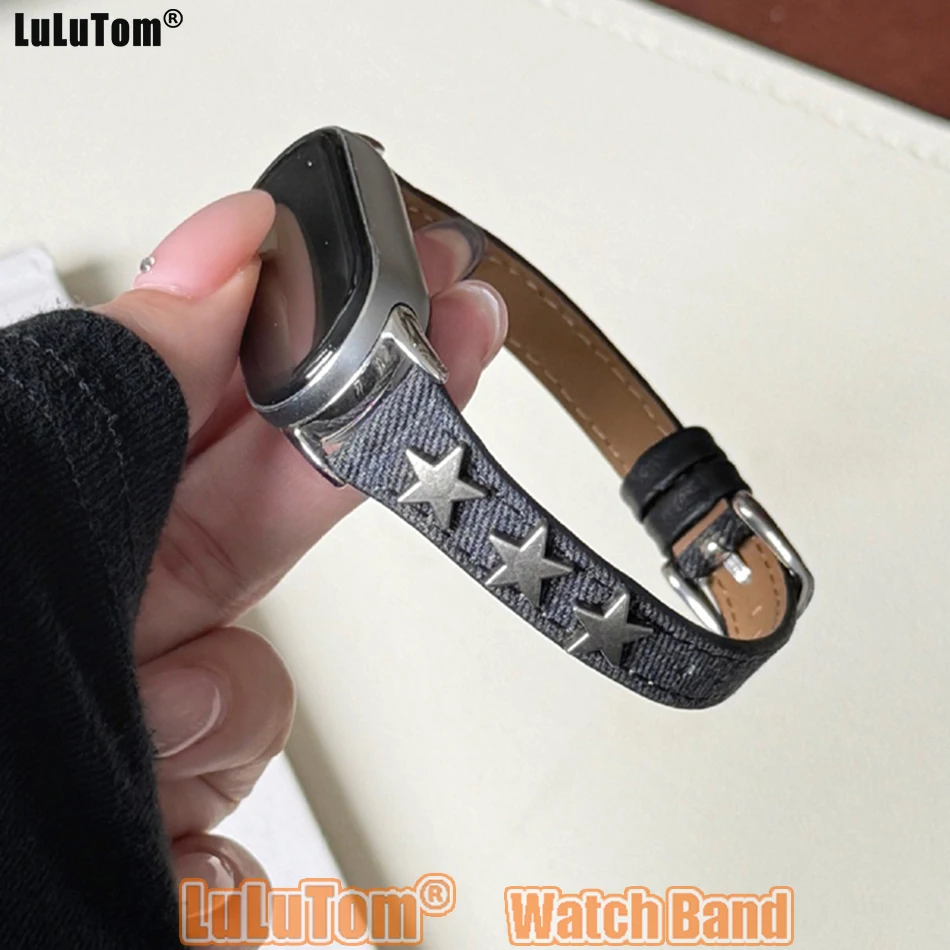 Ремешок для Xiaomi Mi Band 10 9 8 Pro Star Rivet Demin Canvas из искусственной кожи, тонкий ремешок для часов Miband 8Pro 9 Pro, браслет-браслет
Ремешок для Xiaomi Mi Band 10 9 8 Pro Star Rivet Demin Canvas из искусственной кожи, тонкий ремешок для часов Miband 8Pro 9 Pro, браслет-браслет