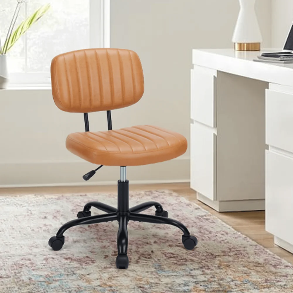 Small Office Desk Chair Armless PU Leather With Comfy Lumbar Support, Height Adjustable Rolling Swivel Task For No Arms, For Ad
Small Office Desk Chair Armless PU Leather With Comfy Lumbar Support, Height Adjustable Rolling Swivel Task For No Arms, For Ad