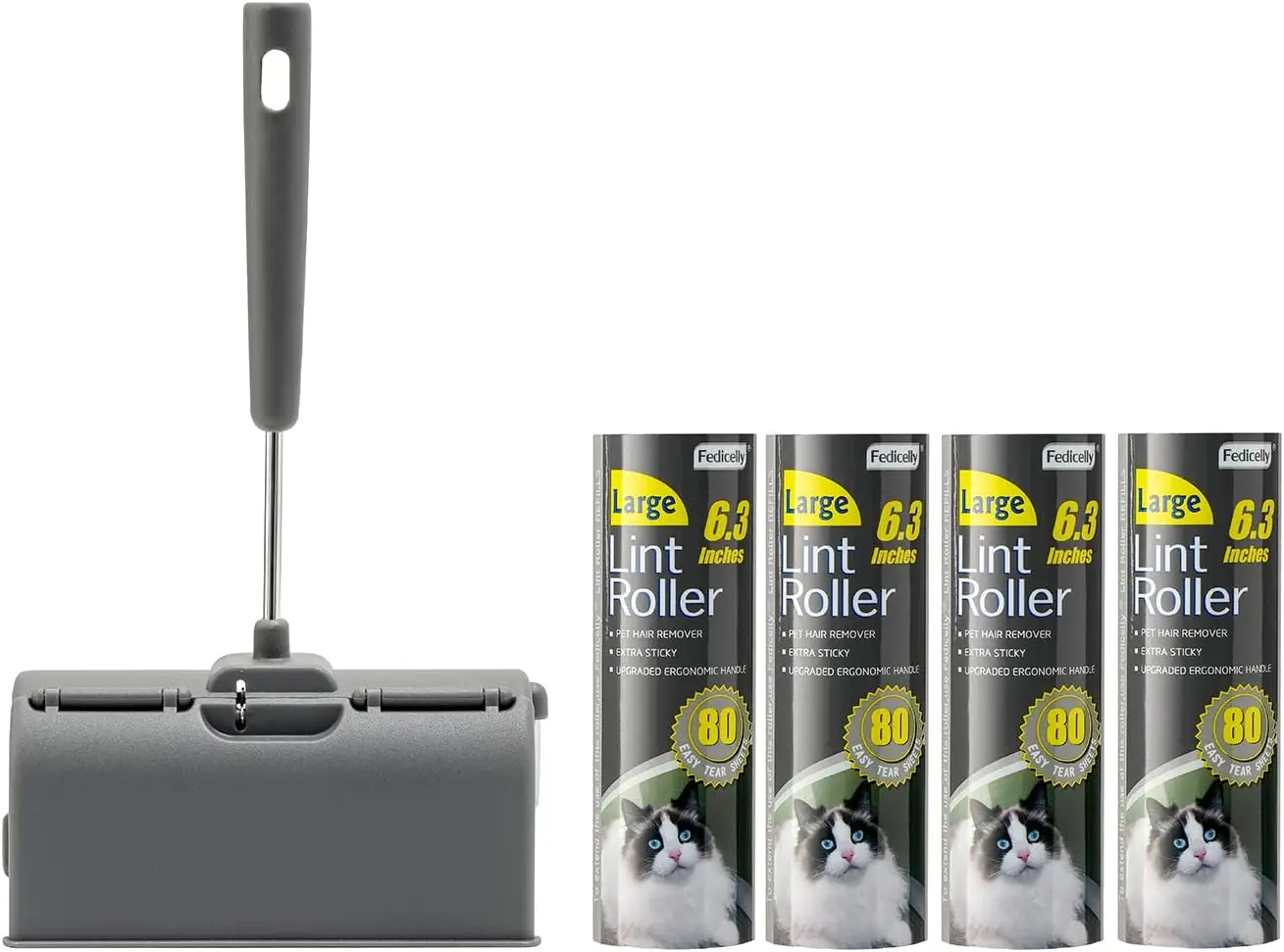 Extra Sticky Lint Roller for Pet Hair, 6.3in Wide with 320 Sheets, Furniture Clothes Carpet Cleaner
Extra Sticky Lint Roller for Pet Hair, 6.3in Wide with 320 Sheets, Furniture Clothes Carpet Cleaner