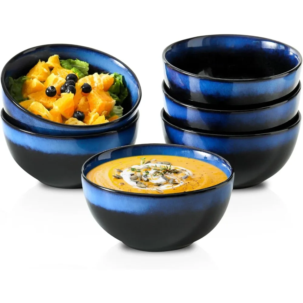 Набор фарфоровых мисок для хлопьев из 6 штук, кухонные миски на 24 унции, набор мисок с градиентом синего цвета для супа, хлопьев, овсяных пластин, фруктов, риса,
Набор фарфоровых мисок для хлопьев из 6 штук, кухонные миски на 24 унции, набор мисок с градиентом синего цвета для супа, хлопьев, овсяных пластин, фруктов, риса,