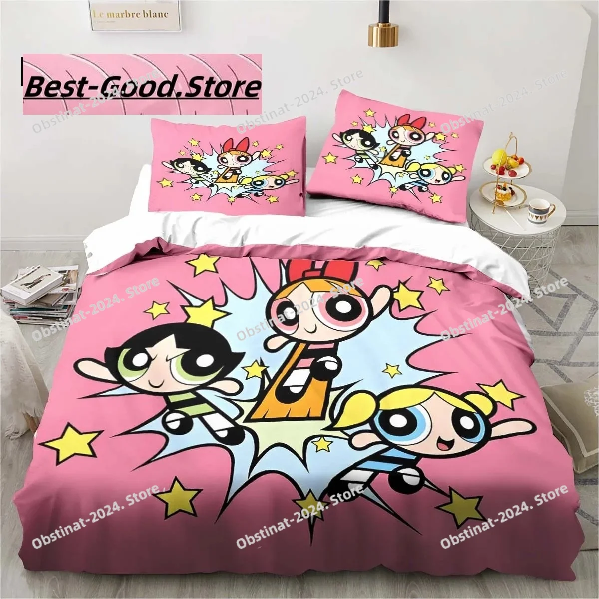 Powerpuff Anime Grils Bedding Set Cute Cartoon Single Twin Full Queen King Size Bed Set Three-piece Bed Set Soft Duvet Cover Pil
Powerpuff Anime Grils Bedding Set Cute Cartoon Single Twin Full Queen King Size Bed Set Three-piece Bed Set Soft Duvet Cover Pil