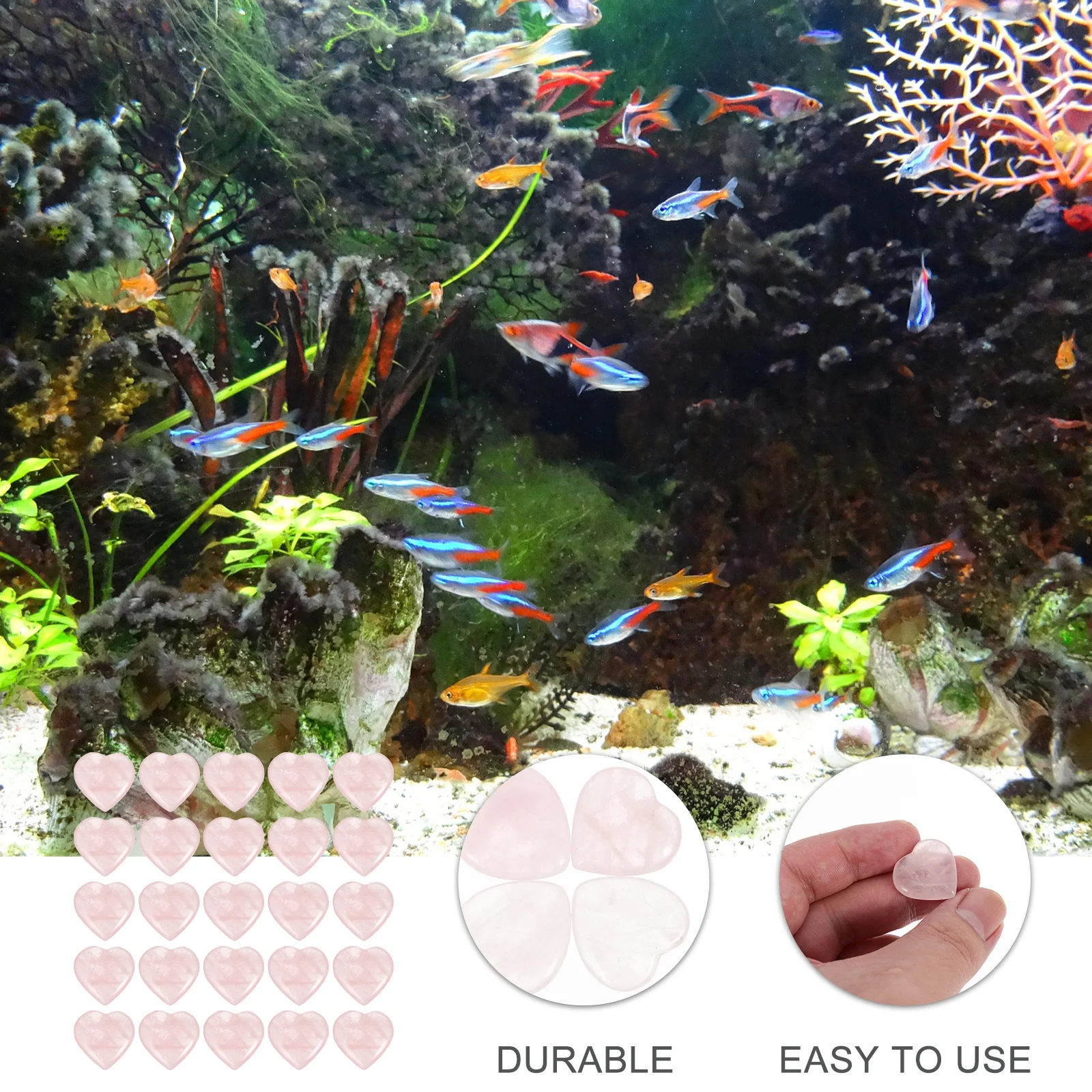 30Pcs Heart Crystal Decorative Aquarium Stones Exquisite Fish Tank Landscape Decor Heart Crystal Decorative Aquarium Stones
30Pcs Heart Crystal Decorative Aquarium Stones Exquisite Fish Tank Landscape Decor Heart Crystal Decorative Aquarium Stones