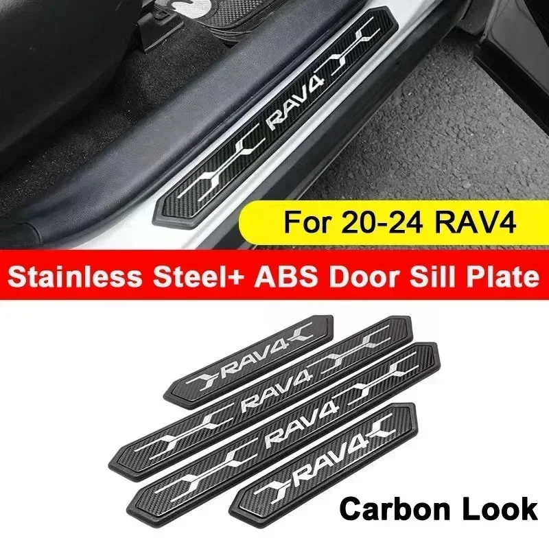 For Toyota 2020-2024 RAV4 4 Door Sill Plate Scuff Pad Protector Cover Trims Nerf Bars Silver Polished
For Toyota 2020-2024 RAV4 4 Door Sill Plate Scuff Pad Protector Cover Trims Nerf Bars Silver Polished
