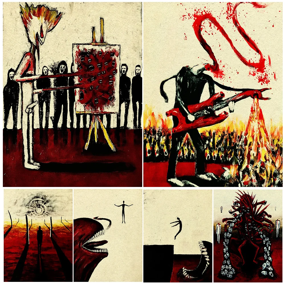 Fantasy And Horror Scenes In Nightmares,Vintage Wall Art Print,Devour,Guitarist,Painter,Passenger,Demon Art Poster Print Decor
Fantasy And Horror Scenes In Nightmares,Vintage Wall Art Print,Devour,Guitarist,Painter,Passenger,Demon Art Poster Print Decor