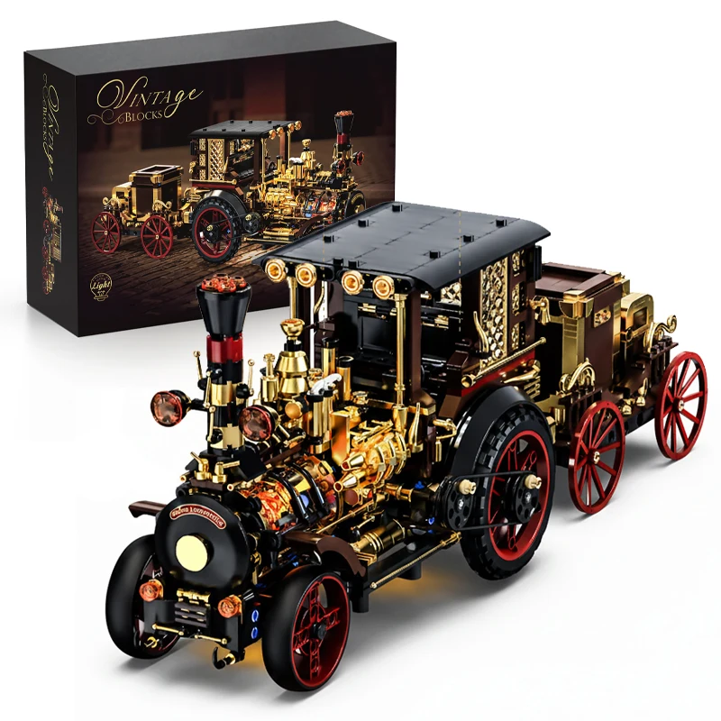Creative Bricks Sets Vintage Steam Car MOC Building Blocks Model Retro Steampunk Vehicle Room Decor Holiday Gifts Adult 1331Pcs
Creative Bricks Sets Vintage Steam Car MOC Building Blocks Model Retro Steampunk Vehicle Room Decor Holiday Gifts Adult 1331Pcs