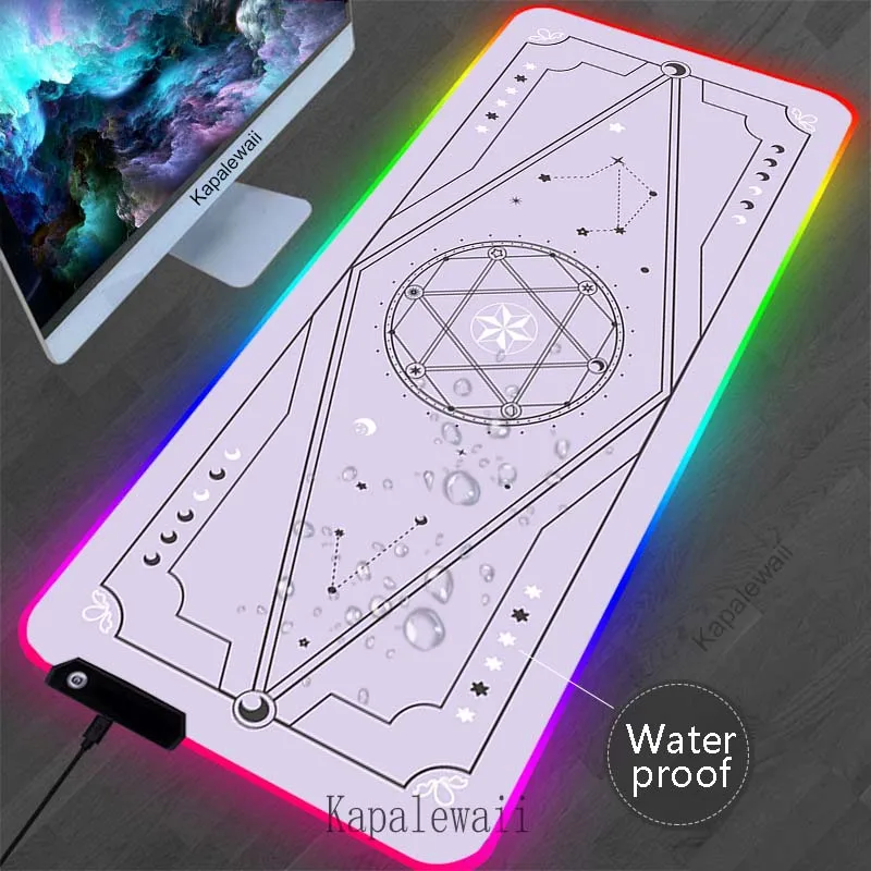 Игровой коврик для мыши с подсветкой "Волшебная звезда и Луна", RGB геймерский коврик для мыши, компьютерный Настольный коврик XXL, водонепроницаемый коврик для мыши, резиновые коврики для клавиатуры
Игровой коврик для мыши с подсветкой "Волшебная звезда и Луна", RGB геймерский коврик для мыши, компьютерный Настольный коврик XXL, водонепроницаемый коврик для мыши, резиновые коврики для клавиатуры