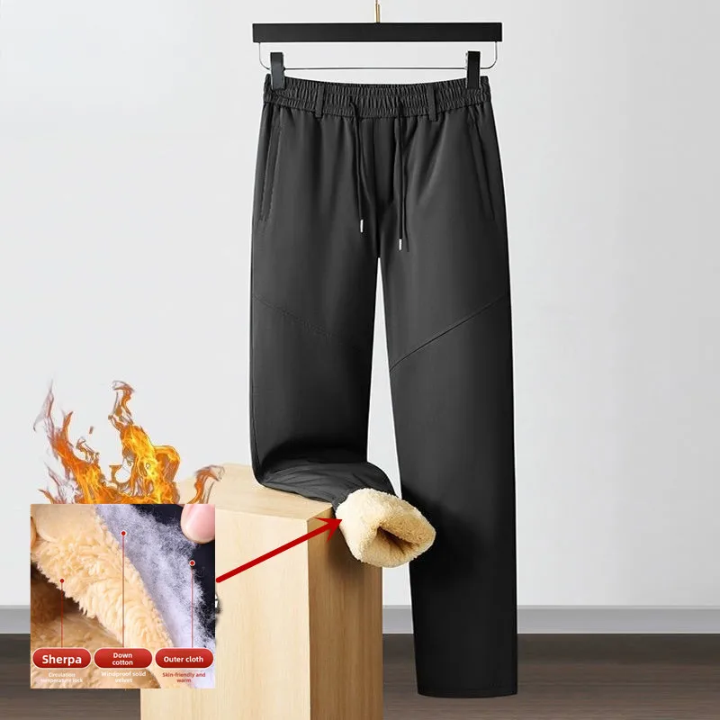 Winter Mens Thermal Plush Thick Trousers Stretch Business Sherpa Lambwool Warmth Zipper Pants Straight Casual Pants
Winter Mens Thermal Plush Thick Trousers Stretch Business Sherpa Lambwool Warmth Zipper Pants Straight Casual Pants