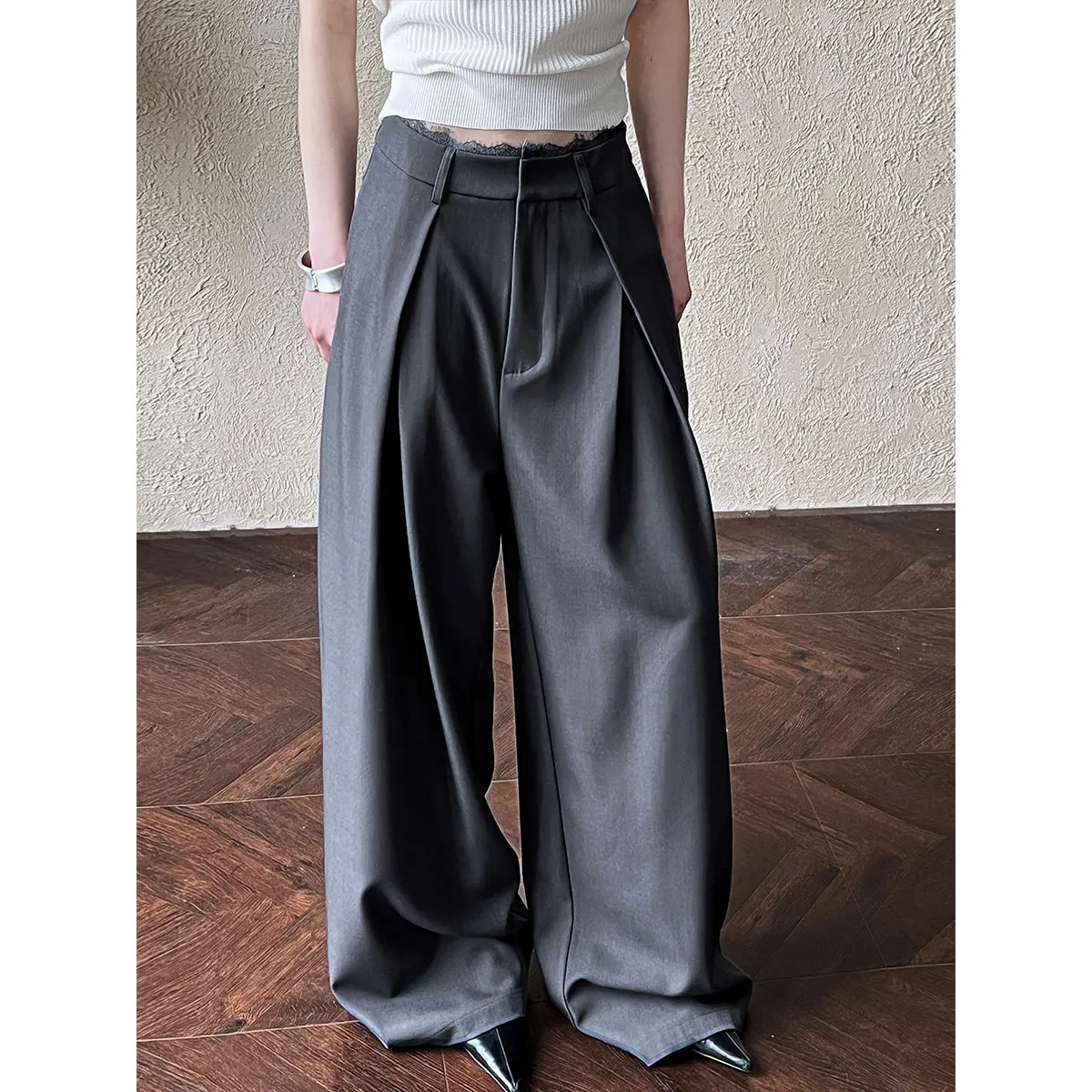 Новые женские широкие брюки, кружевные повседневные прямые брюки с высокой талией, женская одежда, длинные брюки
Новые женские широкие брюки, кружевные повседневные прямые брюки с высокой талией, женская одежда, длинные брюки