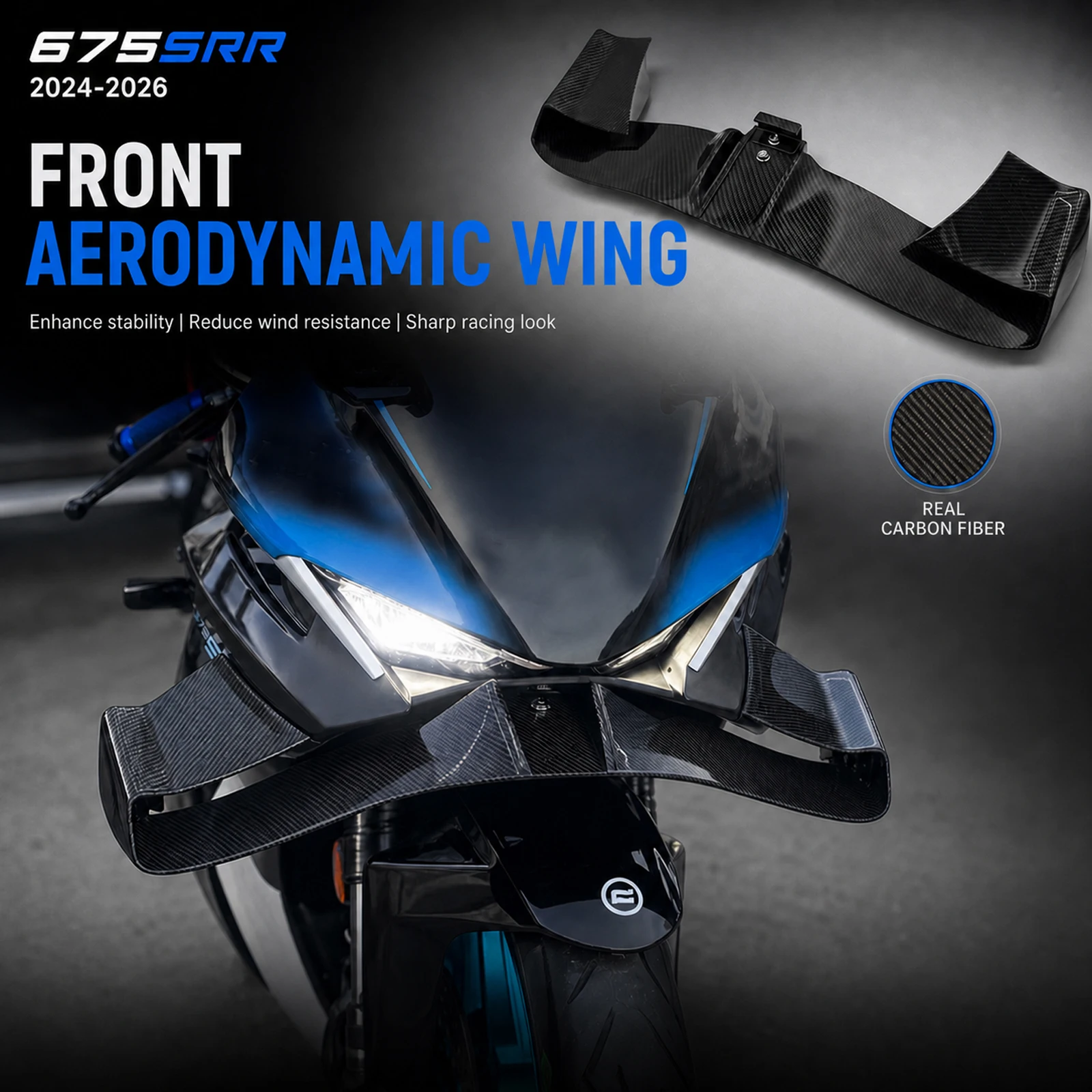 Motorcycle Sport Downforce Naked Front Spoilers Aerodynamic Wing Fairing For CFMOTO 675SR 2024 675SRR 2025 675SR-R 2026
Motorcycle Sport Downforce Naked Front Spoilers Aerodynamic Wing Fairing For CFMOTO 675SR 2024 675SRR 2025 675SR-R 2026
