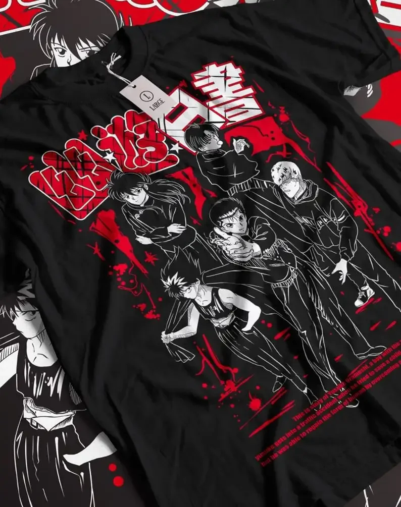 Vintage Anime Shirt,YYH Unisex T Shirts, Yusuke, Hiei, Kurama and Kazuma Shirt, Vintage Tee, Anime Shirt Gift
Vintage Anime Shirt,YYH Unisex T Shirts, Yusuke, Hiei, Kurama and Kazuma Shirt, Vintage Tee, Anime Shirt Gift