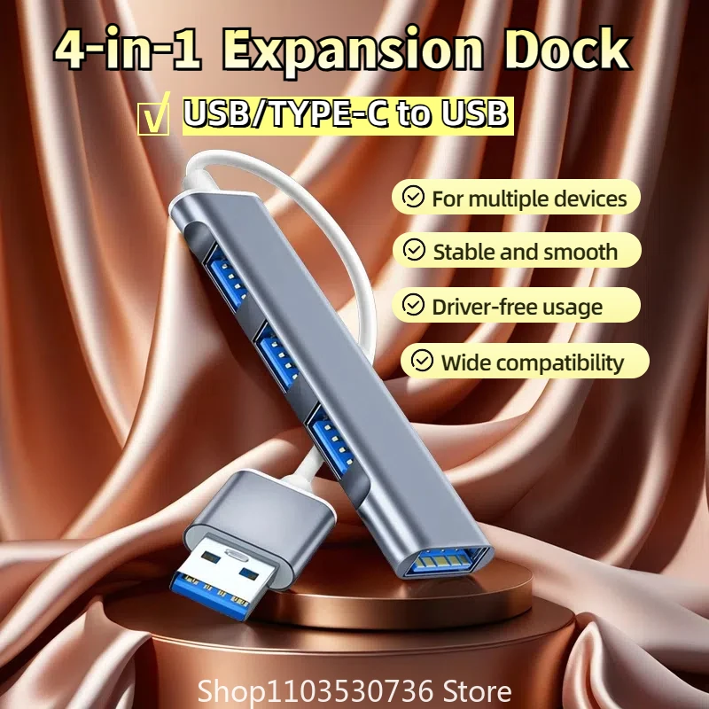 Universal 4 IN 1 USB-C HUB Aluminium Alloy High Speed Type-C Splitter Laptop PC OTG Adapter Computer For Xiaomi Accessories
Universal 4 IN 1 USB-C HUB Aluminium Alloy High Speed Type-C Splitter Laptop PC OTG Adapter Computer For Xiaomi Accessories