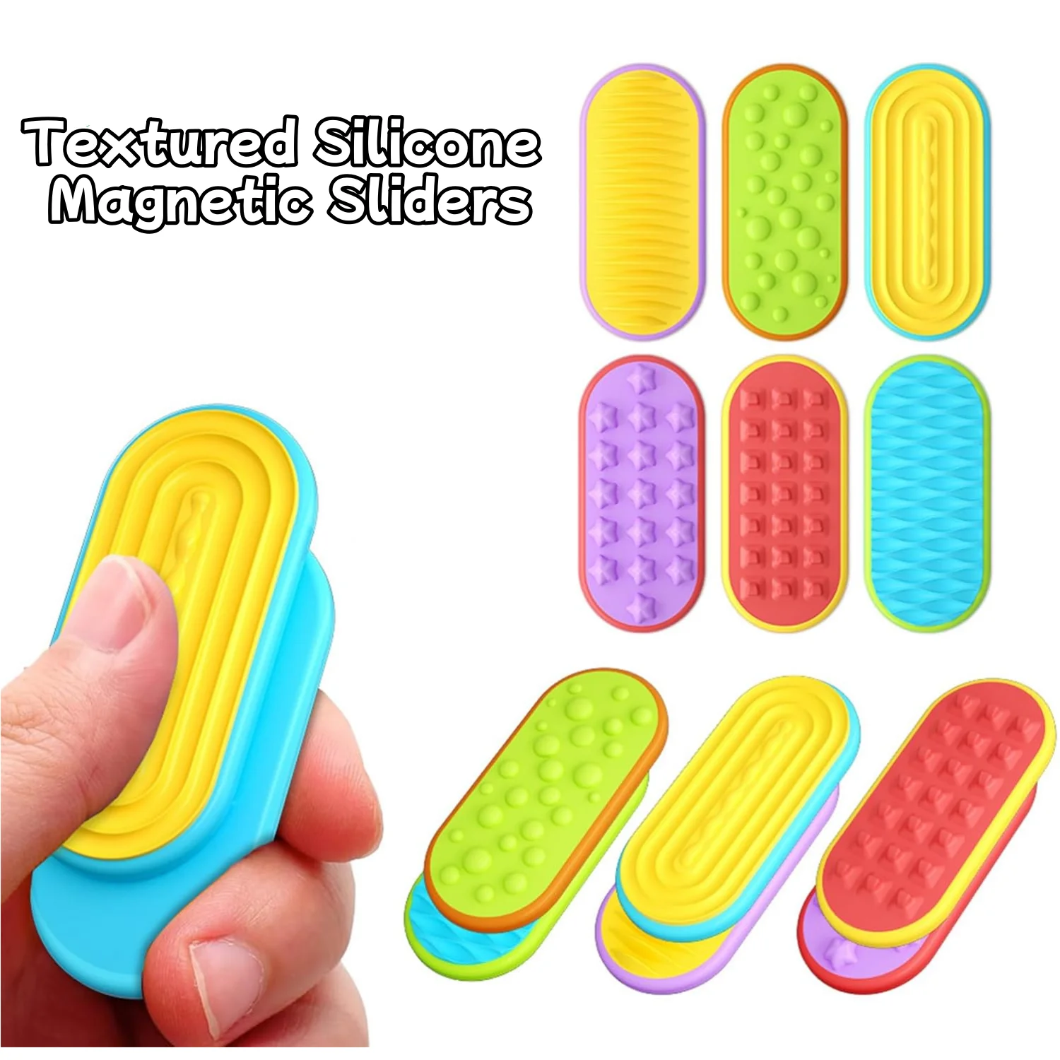 6-Pack Magnetic Fidget Sliders for Adults Sensory Toys for Autism, ADHD, Anxiety Relief Quiet Desk Toys for Office Travel
6-Pack Magnetic Fidget Sliders for Adults Sensory Toys for Autism, ADHD, Anxiety Relief Quiet Desk Toys for Office Travel