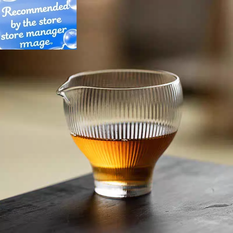 Japanese Style 230ml Vertical Stripe Glass Fair Cup Tea Pitcher Transparent Heat-Resistant Kung Fu Chahai Teacup Pour Coffee Pot
Japanese Style 230ml Vertical Stripe Glass Fair Cup Tea Pitcher Transparent Heat-Resistant Kung Fu Chahai Teacup Pour Coffee Pot