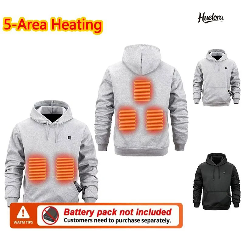 Hooded Sweatshirt Heating Function 5-Zone Heating Casual Top Men Winter Warm Comfort Sweatshirt (Not Included The Power Bank)
Hooded Sweatshirt Heating Function 5-Zone Heating Casual Top Men Winter Warm Comfort Sweatshirt (Not Included The Power Bank)