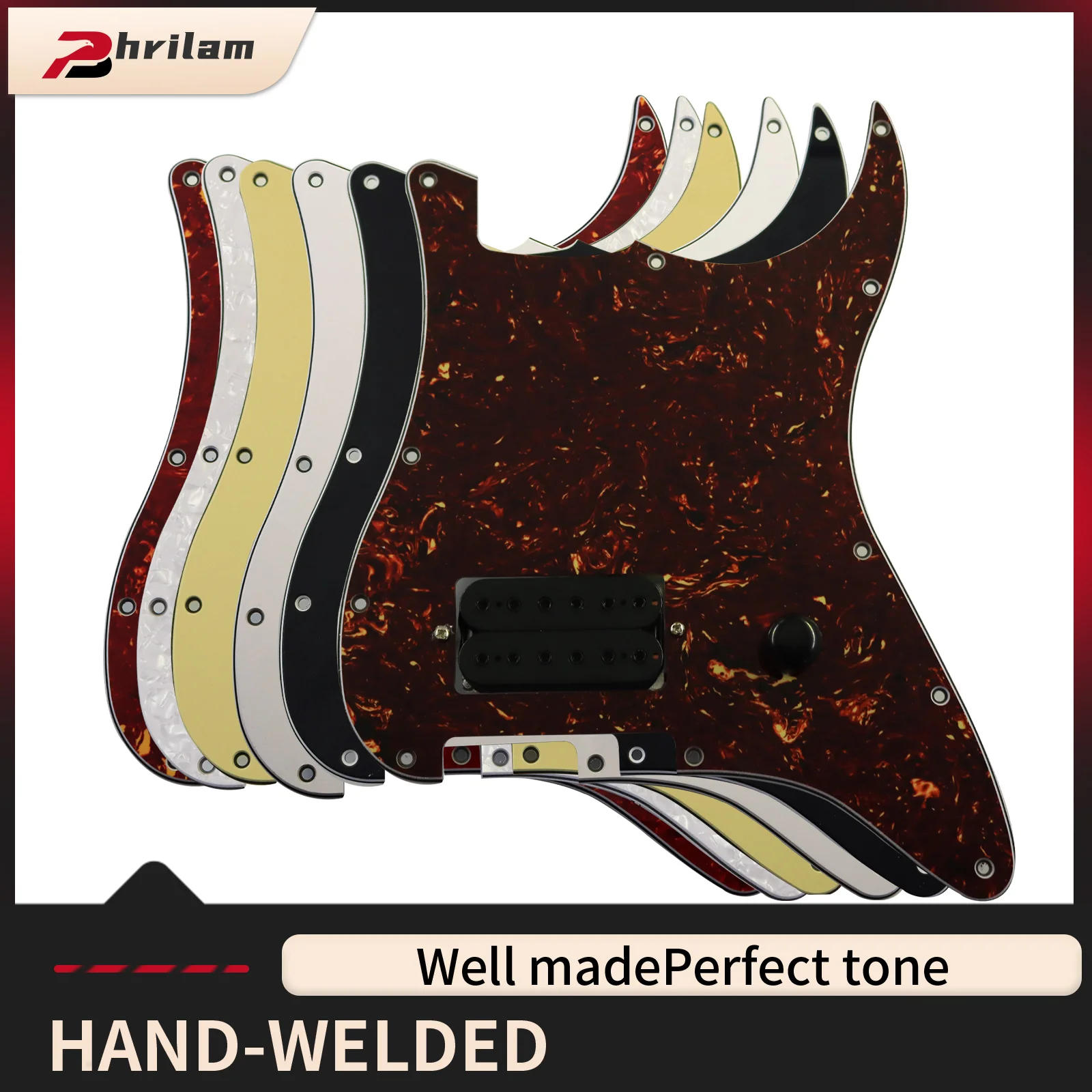 PHRILAMКкерамический магнит, звукосниматель с двойной катушкой, предварительно смонтированная гитарная накладка, набор H, высокопроизводительный звукосниматель с предварительной проводкой, несколько цветов на выбор
PHRILAMКкерамический магнит, звукосниматель с двойной катушкой, предварительно смонтированная гитарная накладка, набор H, высокопроизводительный звукосниматель с предварительной проводкой, несколько цветов на выбор