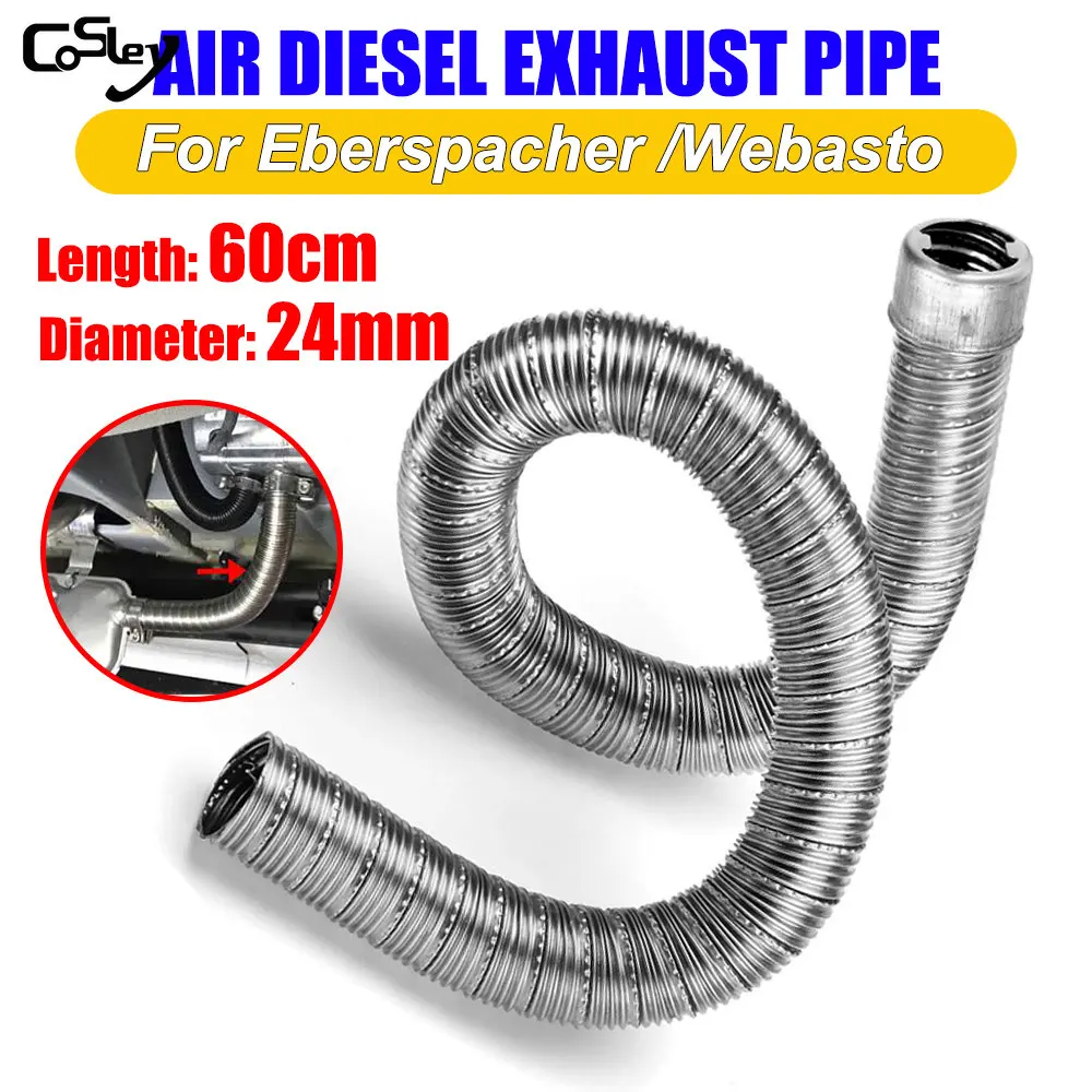 60cm Diesel Heater Exhaust Pipe Accessories For Eberspacher Webasto Air Diesel Heater Hose Stainless Steel Silver 36061296
60cm Diesel Heater Exhaust Pipe Accessories For Eberspacher Webasto Air Diesel Heater Hose Stainless Steel Silver 36061296