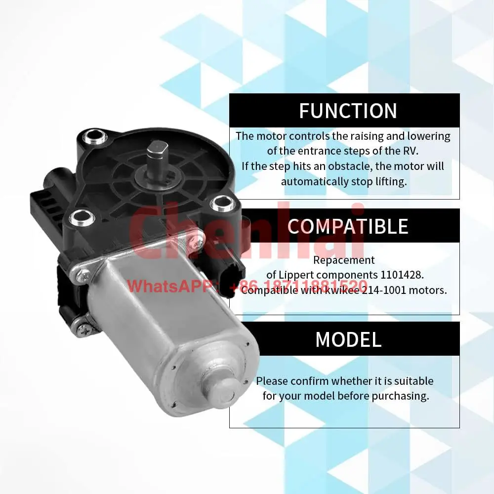 RV Entry Step Motor 214-1001 Replacement for Kwikee 1101428 379147 LCI 366043
RV Entry Step Motor 214-1001 Replacement for Kwikee 1101428 379147 LCI 366043
