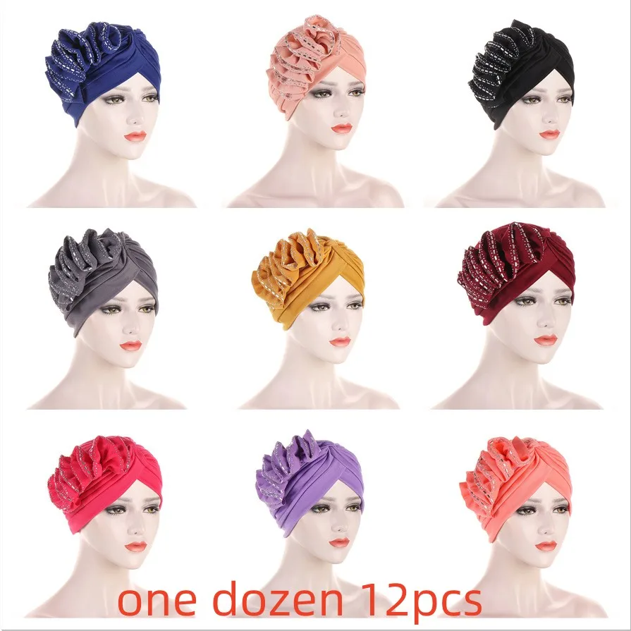 Nice African Head Wrap Bonnet Muslim Hijab Turbans With Side Ruffles Nigeria Party Headtie Turban Cap for Women 12 pcs/pack
Nice African Head Wrap Bonnet Muslim Hijab Turbans With Side Ruffles Nigeria Party Headtie Turban Cap for Women 12 pcs/pack