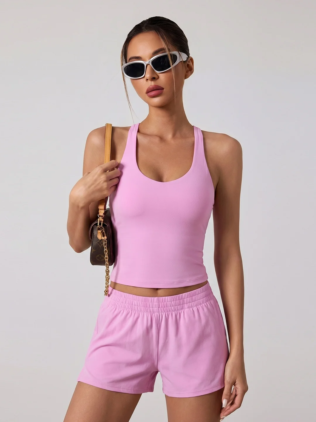 Fitlife Women's Fitness Set V-Neck Training Shockproof Quick Dry Double-Sided Naked Feeling Vest High Waist Butt-Lifting Thre...
Fitlife Women's Fitness Set V-Neck Training Shockproof Quick Dry Double-Sided Naked Feeling Vest High Waist Butt-Lifting Thre...