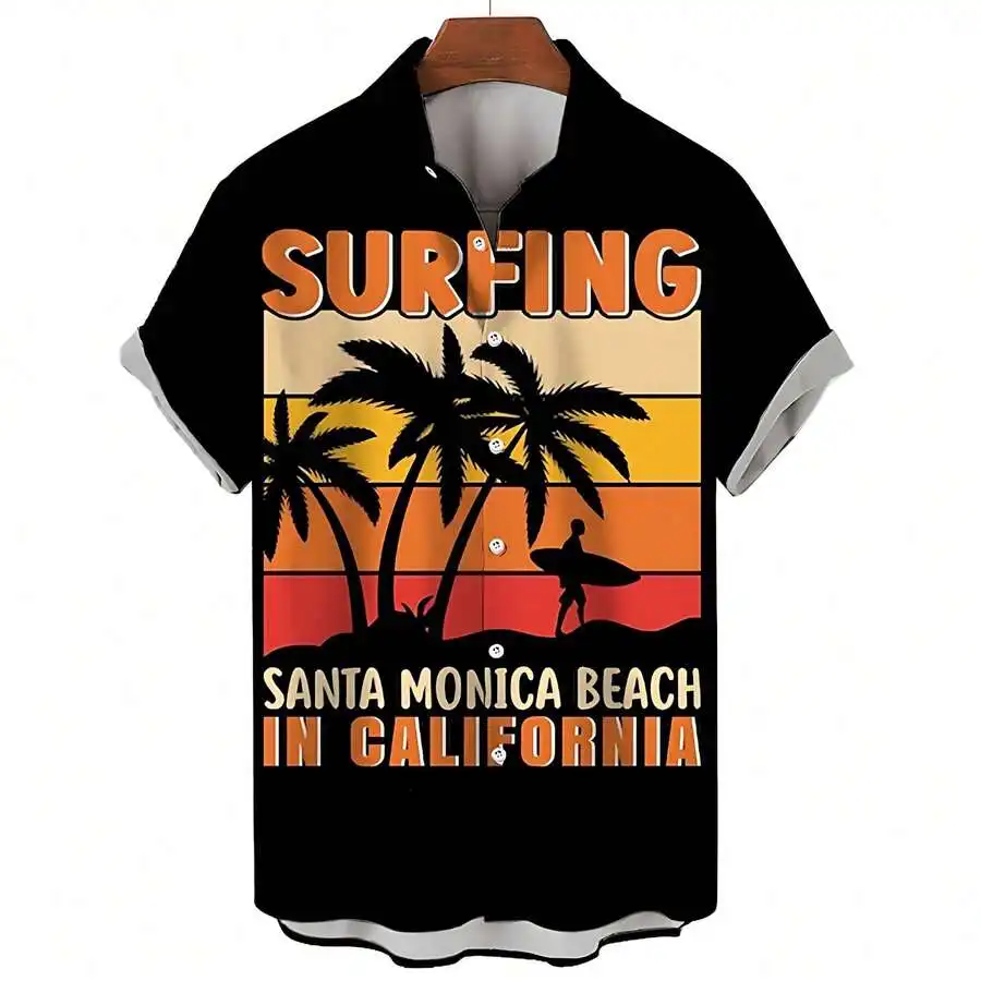 Surfing Santa Monica Beach California Hawaiian Shirt Men Casual Summer Top
Surfing Santa Monica Beach California Hawaiian Shirt Men Casual Summer Top