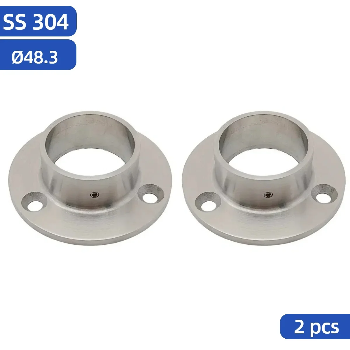 2PCS 304 Stainless Steel Handrail Flange 48.3mm Base Flange for Stairing Railing Satin Polished
2PCS 304 Stainless Steel Handrail Flange 48.3mm Base Flange for Stairing Railing Satin Polished