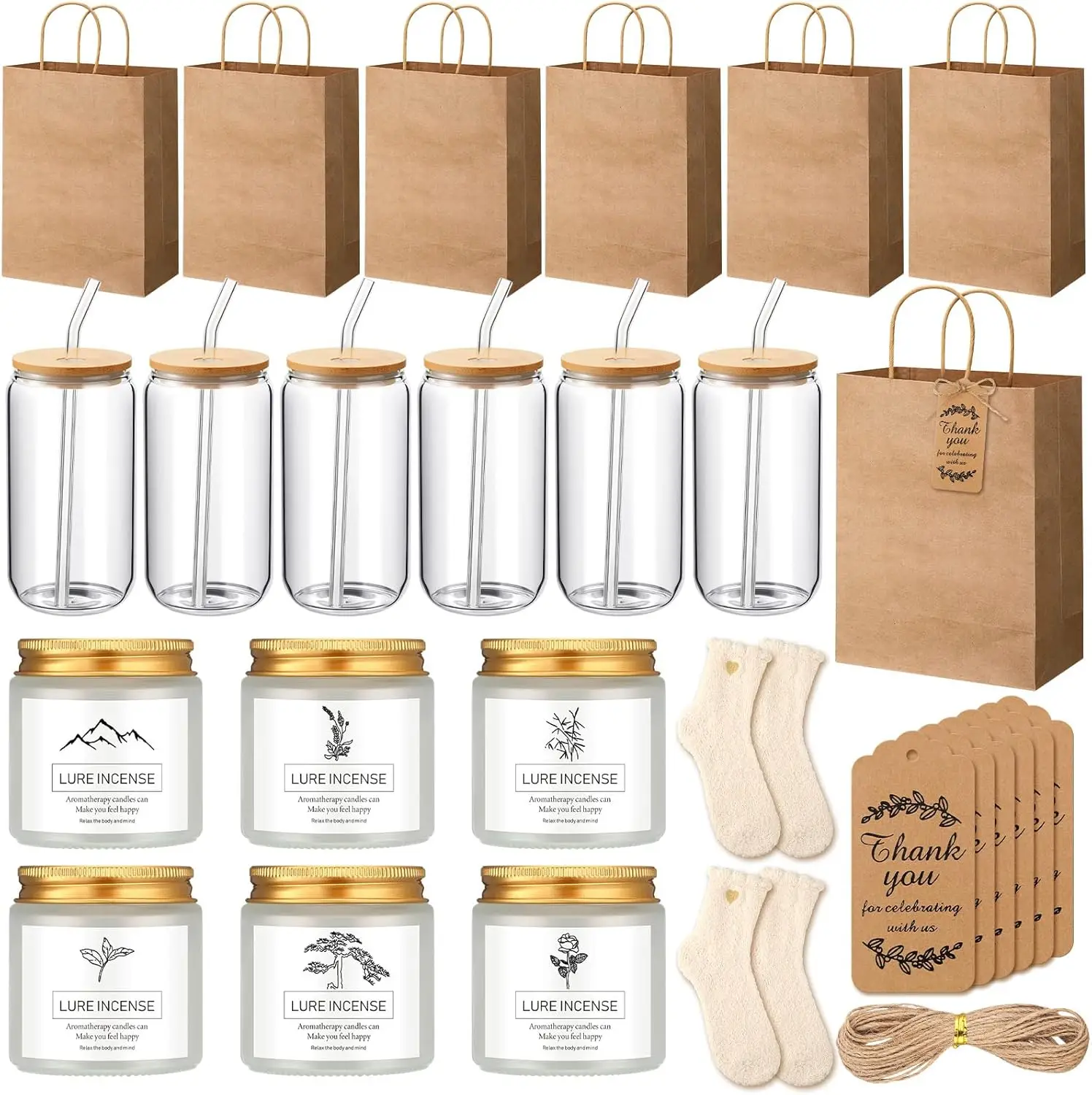 Набор из 6 предметов для детских праздников: стеклянные стаканы, свечи, носки, сумки и бирки для вечеринок
Набор из 6 предметов для детских праздников: стеклянные стаканы, свечи, носки, сумки и бирки для вечеринок