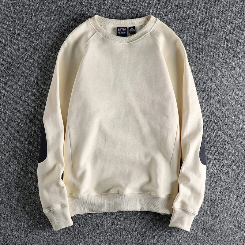Autumn Winter New American Retro Heavyweight Velvet Knitted Sweatshirt Men's Simple 100% Cotton Sleeve Patch Pullover Sportwear
Autumn Winter New American Retro Heavyweight Velvet Knitted Sweatshirt Men's Simple 100% Cotton Sleeve Patch Pullover Sportwear