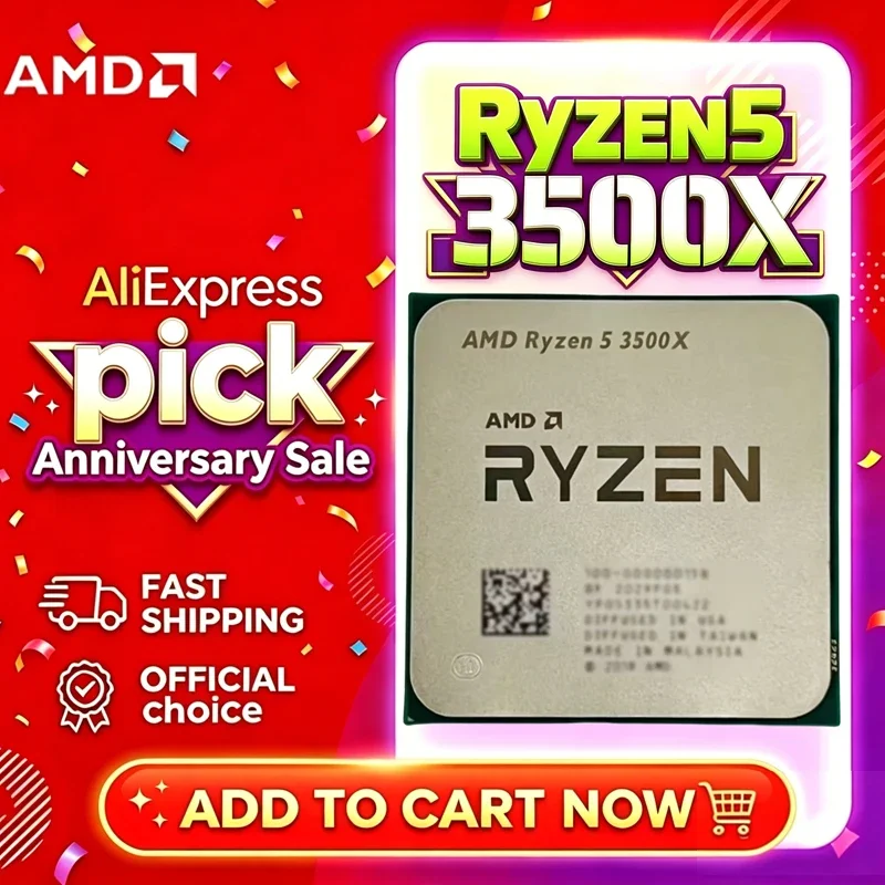 AMD Ryzen 5 3500X R5 3500X 3.6GHz 6-Core 6-Thread 7nm 65W L3=32M CPU Processor 100-000000158 Socket AM4 Without Cooler
AMD Ryzen 5 3500X R5 3500X 3.6GHz 6-Core 6-Thread 7nm 65W L3=32M CPU Processor 100-000000158 Socket AM4 Without Cooler