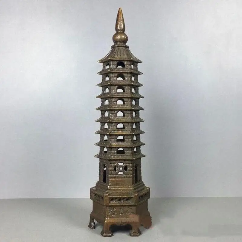 Antique copper nine story Wenchang Tower ornaments home living room study desktop ornaments stationery supplies
Antique copper nine story Wenchang Tower ornaments home living room study desktop ornaments stationery supplies