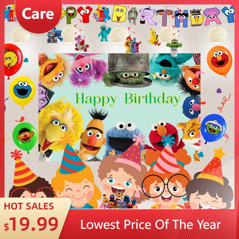 Cartoon Sesame-Streeting Theme Birthday Party Decoration Supplies Cake Decoration Banner Balloon Background Baby Shower Boy Gift
Cartoon Sesame-Streeting Theme Birthday Party Decoration Supplies Cake Decoration Banner Balloon Background Baby Shower Boy Gift