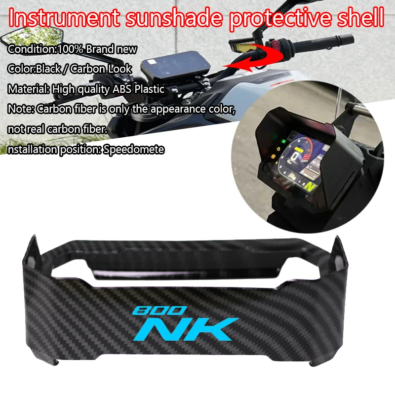 For CFMOTO 450NK 450 NKMotorcycle Instrument Hat Sun Visor Meter Cover Guard Protector Accessories
For CFMOTO 450NK 450 NKMotorcycle Instrument Hat Sun Visor Meter Cover Guard Protector Accessories
