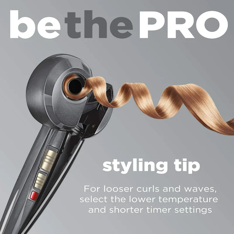 Frizz-Free Waves from Fast-Heating, Ceramic-Coated Automatic Curling Iron - Salon-Quality, Adjustable Temperat
Frizz-Free Waves from Fast-Heating, Ceramic-Coated Automatic Curling Iron - Salon-Quality, Adjustable Temperat