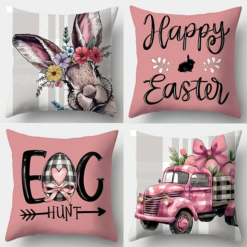 Easter Fun on Pillowcases Cover Bedroom Sofa Decoration Polyester Cushion Cover with Zipper
Easter Fun on Pillowcases Cover Bedroom Sofa Decoration Polyester Cushion Cover with Zipper