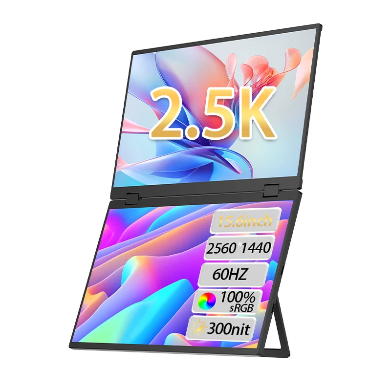 Eimio 15.6" 60Hz 2.5K IPS Type-C Widescreen Dual-Screen Portable Monitor for Laptop
Eimio 15.6" 60Hz 2.5K IPS Type-C Widescreen Dual-Screen Portable Monitor for Laptop