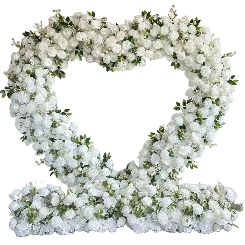 New wedding flower white love arch window exhibition hall on site decoration hydrangea rose green plant row flower
New wedding flower white love arch window exhibition hall on site decoration hydrangea rose green plant row flower