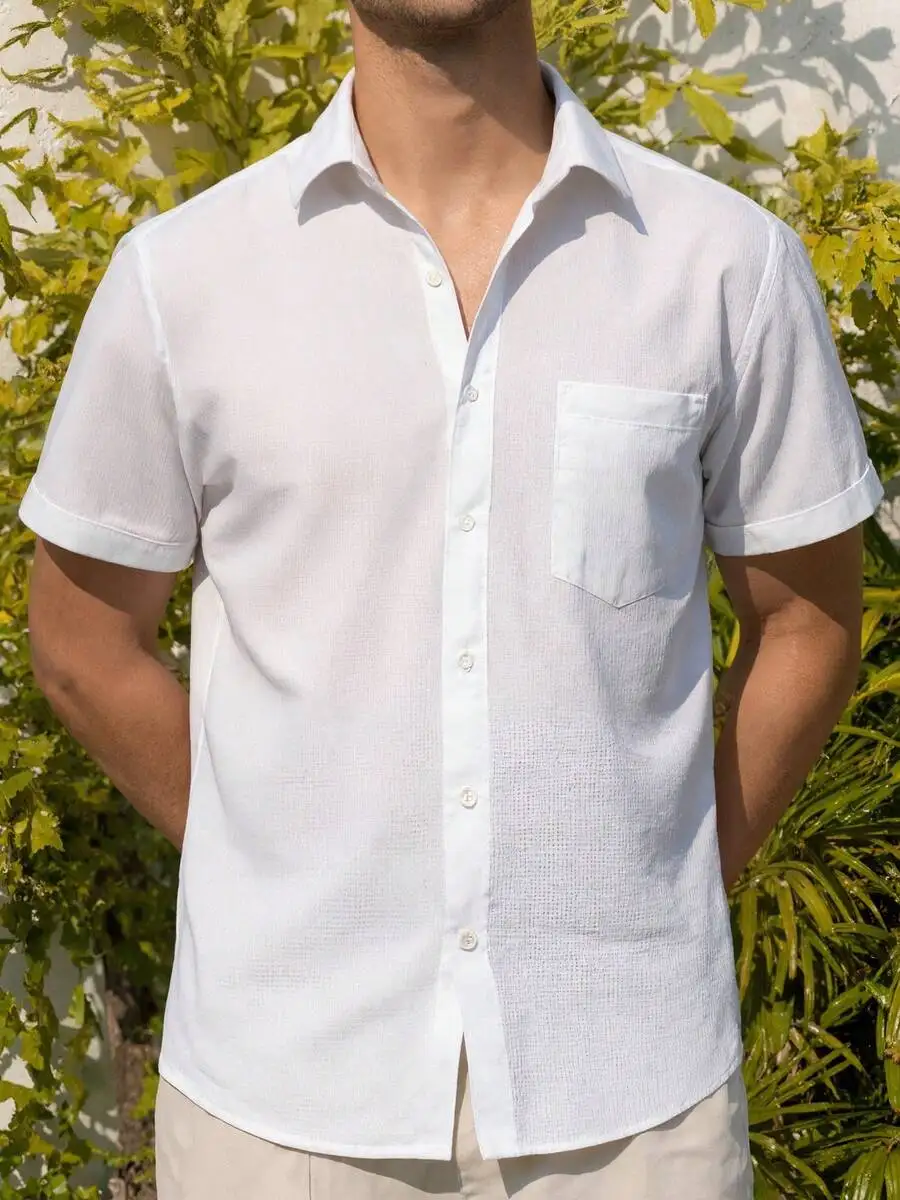Mens Linen Button Down Short Sleeve Casual Shirt With Pocket Summer Beach Vacation Top
Mens Linen Button Down Short Sleeve Casual Shirt With Pocket Summer Beach Vacation Top